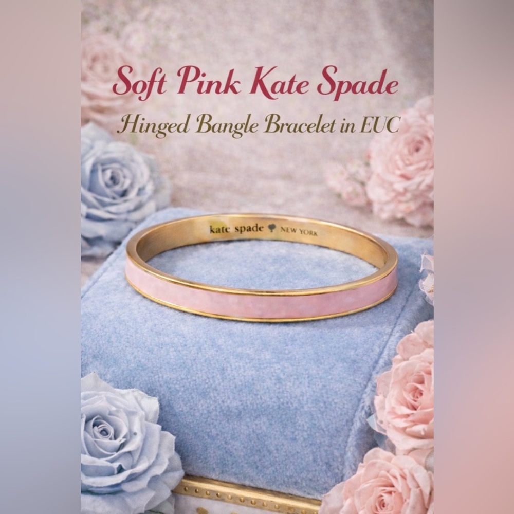 Kate Spade Pink Blush Clasp Bangle Bracelet